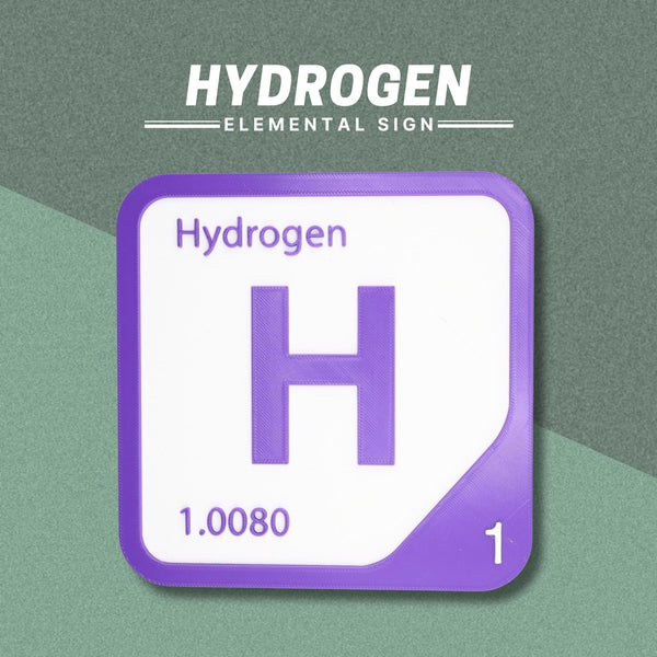 HYDROGEN Periodic Table Tile – Educational Wall Art for Science Lovers, 5.6 x 5.6 Inches