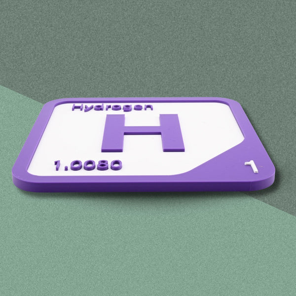 HYDROGEN Periodic Table Tile – Educational Wall Art for Science Lovers, 5.6 x 5.6 Inches