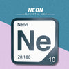 NEON Periodic Table Tile – Educational Wall Art for Science Lovers, 5.6 x 5.6 Inches