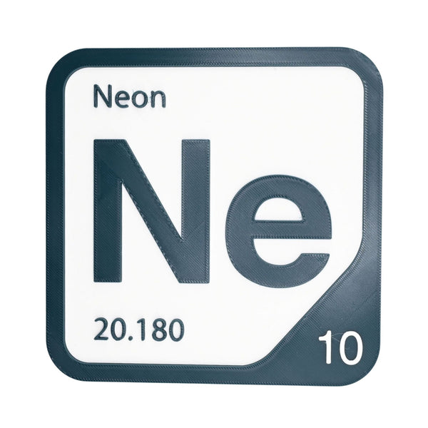 NEON Periodic Table Tile – Educational Wall Art for Science Lovers, 5.6 x 5.6 Inches