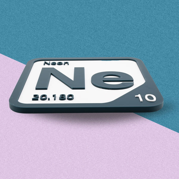 NEON Periodic Table Tile – Educational Wall Art for Science Lovers, 5.6 x 5.6 Inches