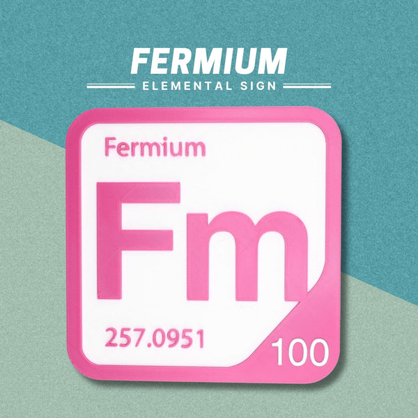 FERMIUM Periodic Table Tile – Educational Wall Art for Science Lovers, 5.6 x 5.6 Inches