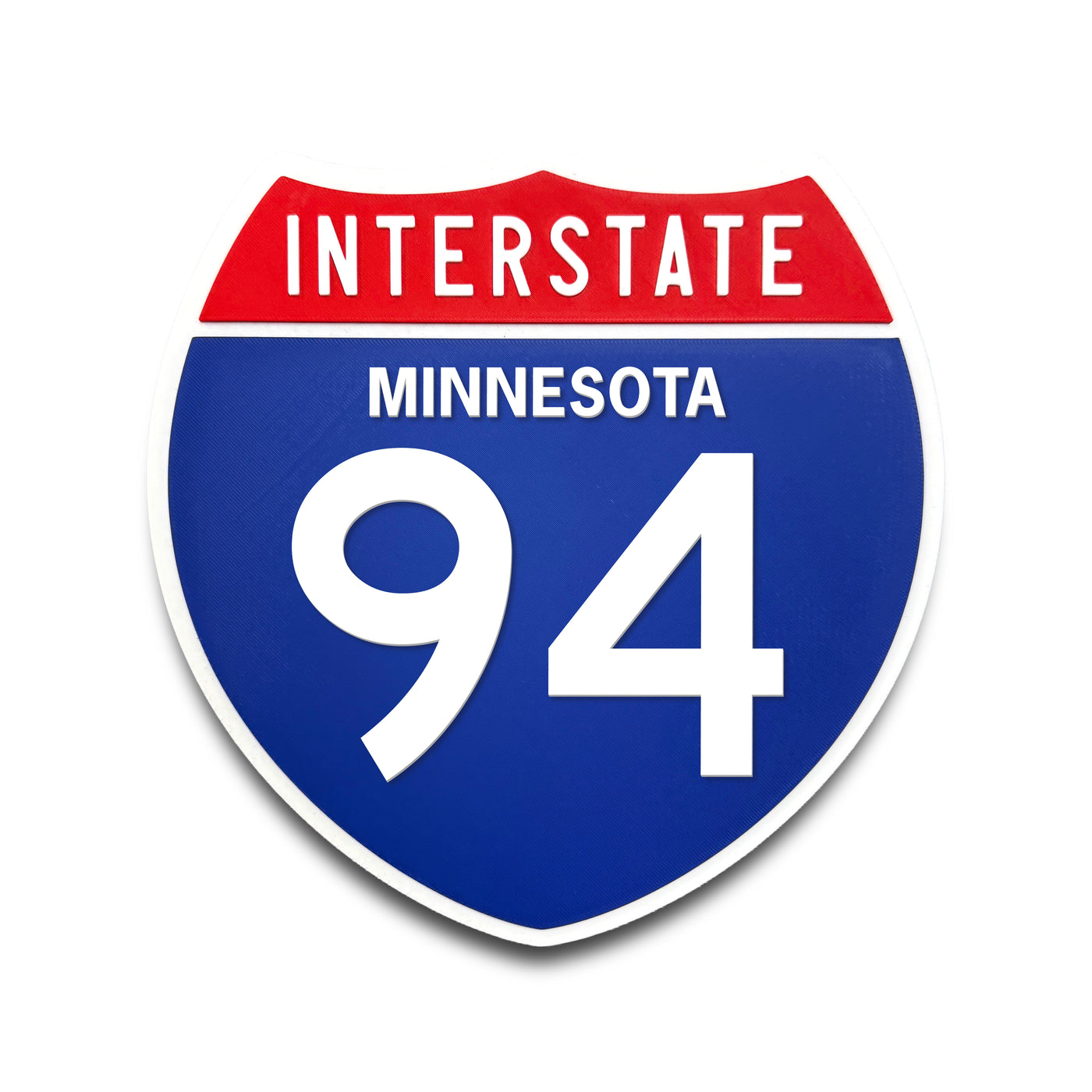 Interstate 94 Minnesota road sign replica front view