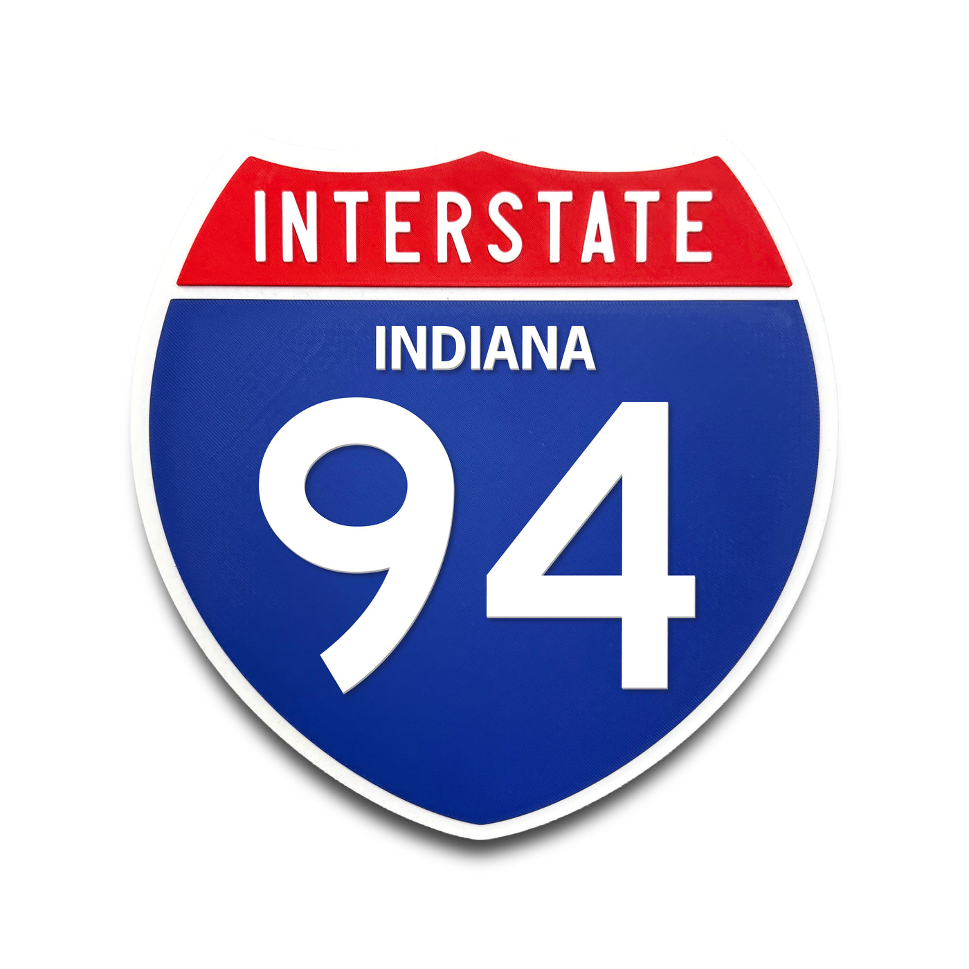 Interstate 94 Indiana road sign replica front view