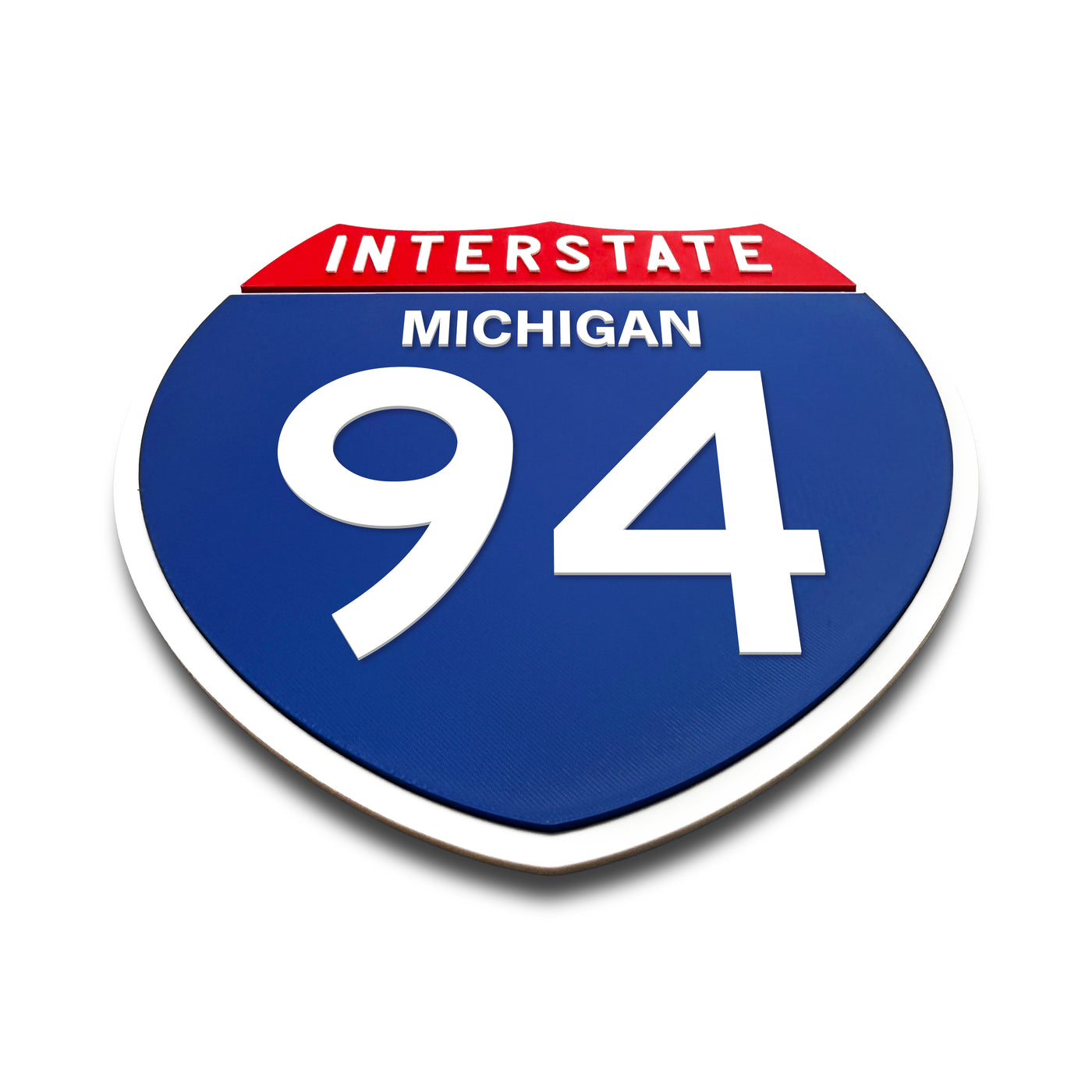 Interstate 94 Michigan road sign replica flat view