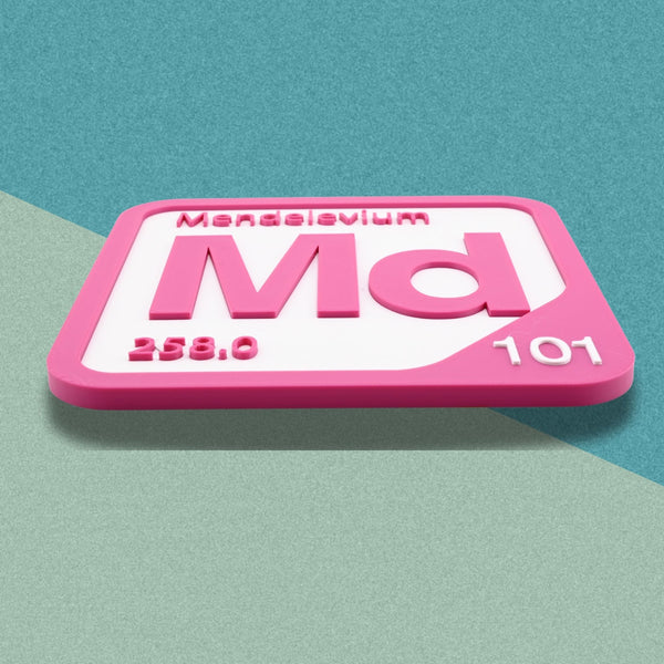 MENDELEVIUM Periodic Table Tile – Educational Wall Art for Science Lovers, 5.6 x 5.6 Inches