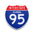 Interstate 95 Florida road sign replica front view