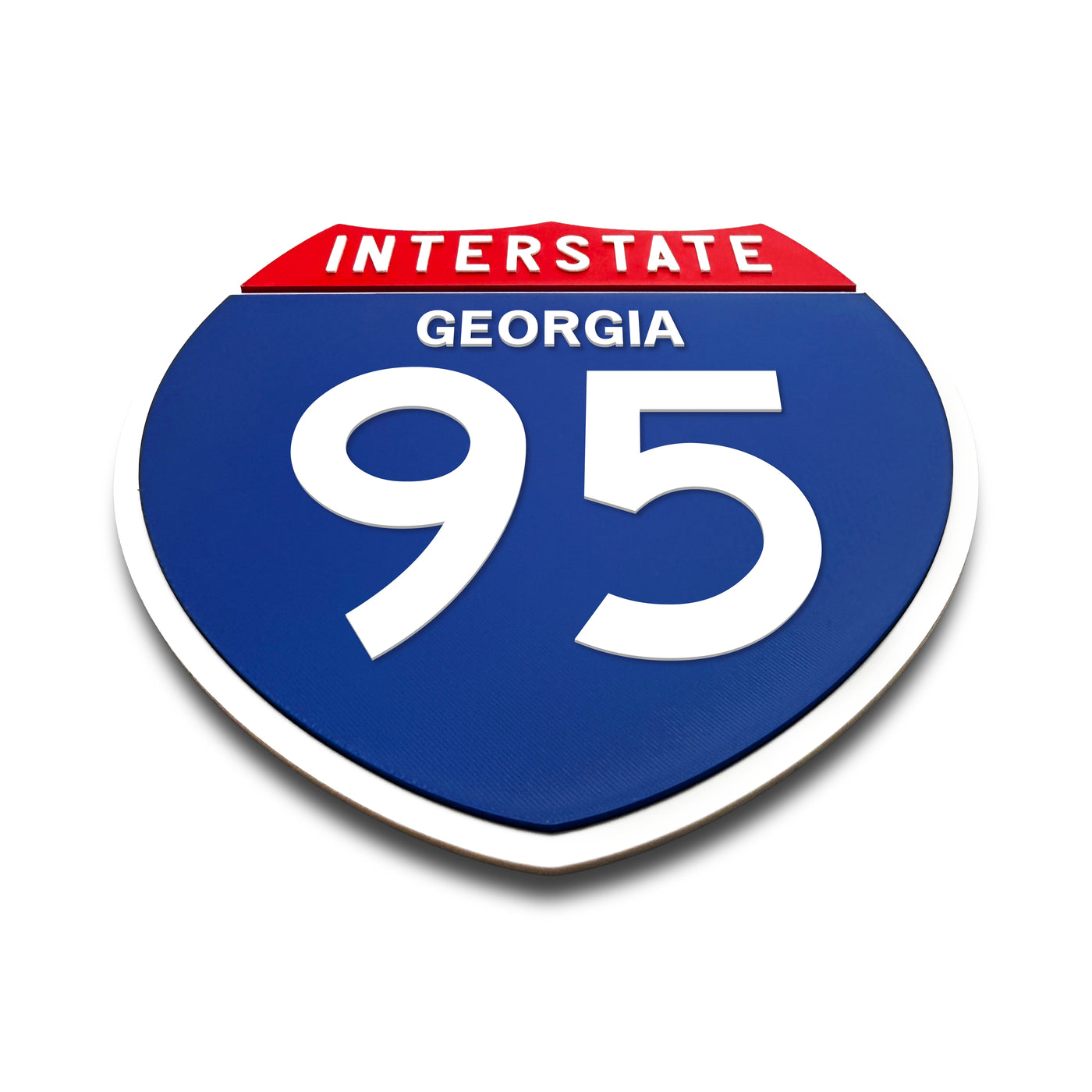 Interstate 95 Georgia road sign replica flat view
