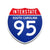 Interstate 95 South Carolina road sign replica front view