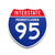 Interstate 95 Pennsylvania road sign replica front view