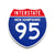 Interstate 95 New Hampshire road sign replica front view