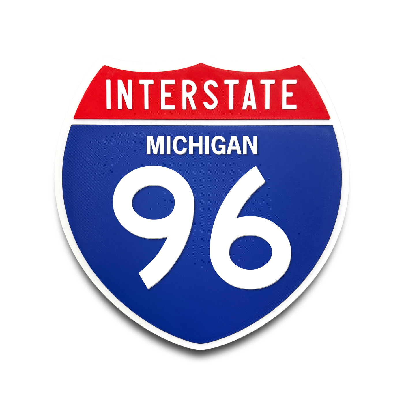 Interstate 96 Michigan road sign replica front view
