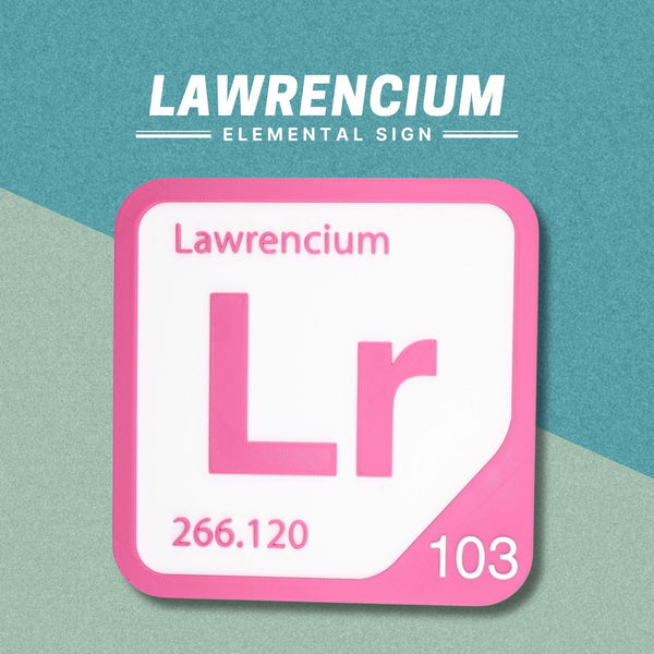 LAWRENCIUM Periodic Table Tile – Educational Wall Art for Science Lovers, 5.6 x 5.6 Inches