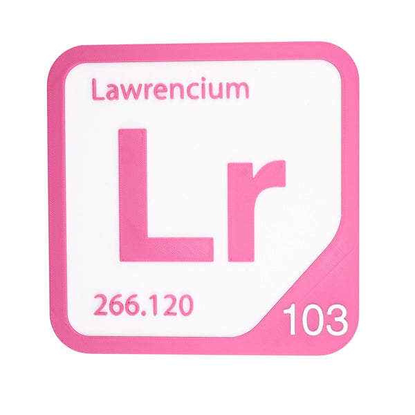 LAWRENCIUM Periodic Table Tile – Educational Wall Art for Science Lovers, 5.6 x 5.6 Inches