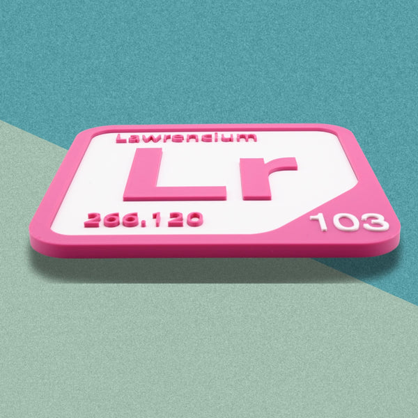 LAWRENCIUM Periodic Table Tile – Educational Wall Art for Science Lovers, 5.6 x 5.6 Inches