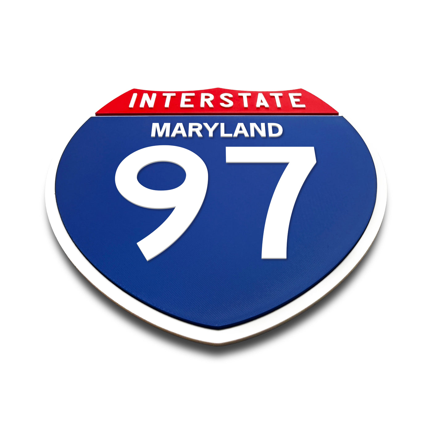 Interstate 97 Maryland road sign replica flat view