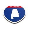 Alabama Interstate Shield Silhouette sign flat view