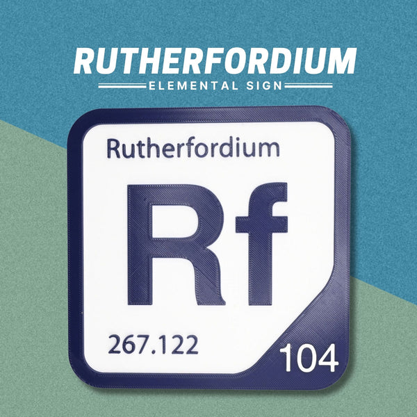 RUTHERFORDIUM Periodic Table Tile – Educational Wall Art for Science Lovers, 5.6 x 5.6 Inches