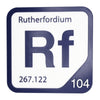 RUTHERFORDIUM Periodic Table Tile – Educational Wall Art for Science Lovers, 5.6 x 5.6 Inches