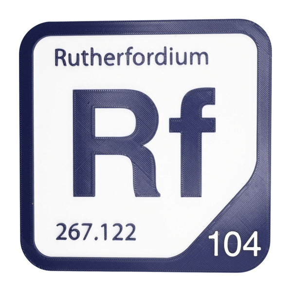 RUTHERFORDIUM Periodic Table Tile – Educational Wall Art for Science Lovers, 5.6 x 5.6 Inches
