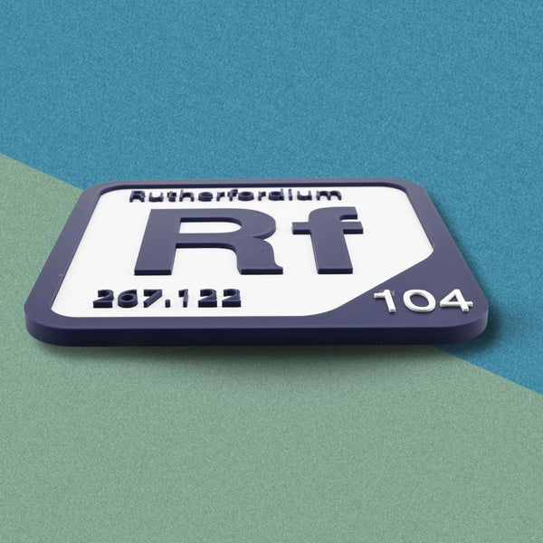 RUTHERFORDIUM Periodic Table Tile – Educational Wall Art for Science Lovers, 5.6 x 5.6 Inches