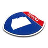 Arizona Interstate Shield Silhouette sign three quarter view