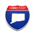 Connecticut Interstate Shield Silhouette sign front view