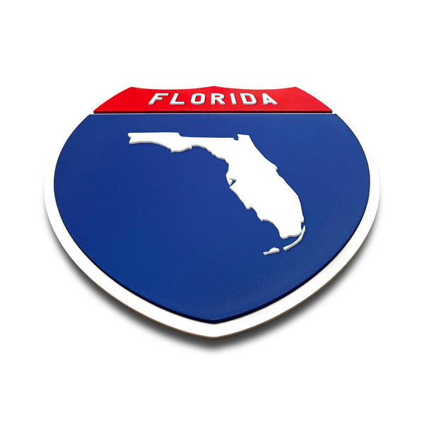 Florida Interstate Shield Silhouette sign flat view