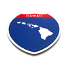 Hawaii Interstate Shield Silhouette sign flat view