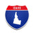 Idaho Interstate Shield Silhouette sign front view