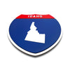 Idaho Interstate Shield Silhouette sign flat view