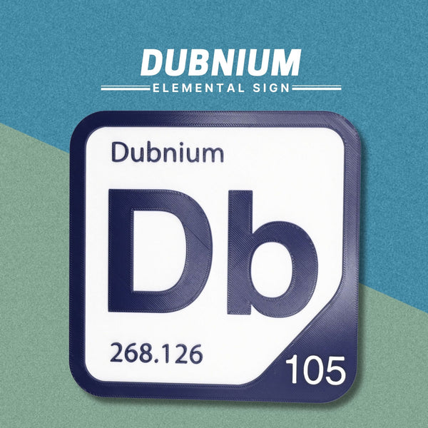 DUBNIUM Periodic Table Tile – Educational Wall Art for Science Lovers, 5.6 x 5.6 Inches