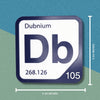 DUBNIUM Periodic Table Tile – Educational Wall Art for Science Lovers, 5.6 x 5.6 Inches