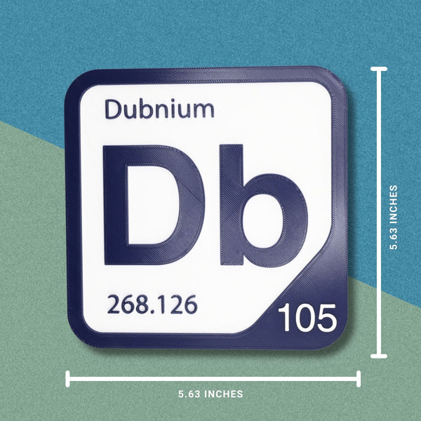 DUBNIUM Periodic Table Tile – Educational Wall Art for Science Lovers, 5.6 x 5.6 Inches