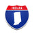 Indiana Interstate Shield Silhouette sign front view
