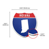 Indiana Interstate Shield Silhouette sign dimension view