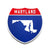 Maryland Interstate Shield Silhouette sign front view