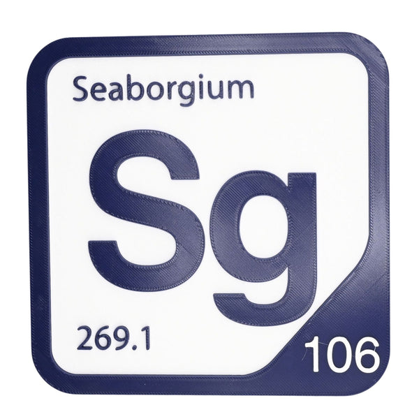 SEABORGIUM Periodic Table Tile – Educational Wall Art for Science Lovers, 5.6 x 5.6 Inches