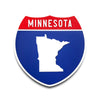 Minnesota Interstate Shield Silhouette sign front view