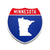 Minnesota Interstate Shield Silhouette sign front view