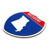 Missouri Interstate Shield Silhouette sign three quarter view