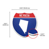 Nevada Interstate Shield Silhouette sign dimension view