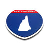 New Hampshire Interstate Shield Silhouette sign flat view