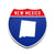 New Mexico Interstate Shield Silhouette sign front view
