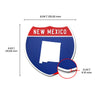 New Mexico Interstate Shield Silhouette sign dimension view
