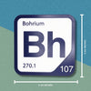 BOHRIUM Periodic Table Tile – Educational Wall Art for Science Lovers, 5.6 x 5.6 Inches