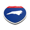 North Carolina Interstate Shield Silhouette sign flat view