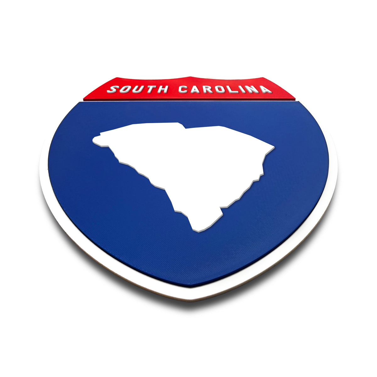 South Carolina Interstate Shield Silhouette sign flat view