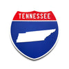Tennessee Interstate Shield Silhouette sign front view