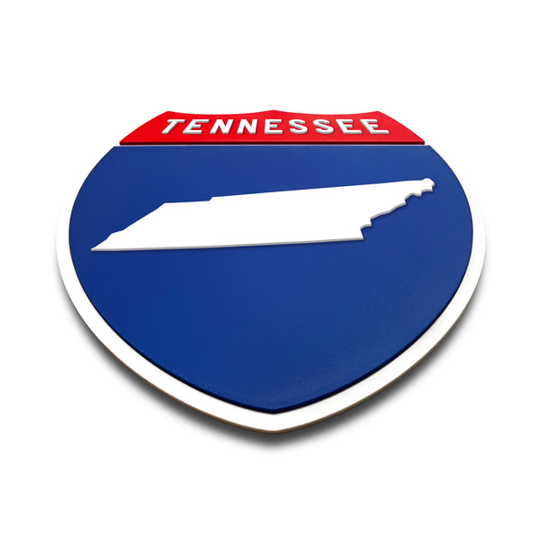 Tennessee Interstate Shield Silhouette sign flat view